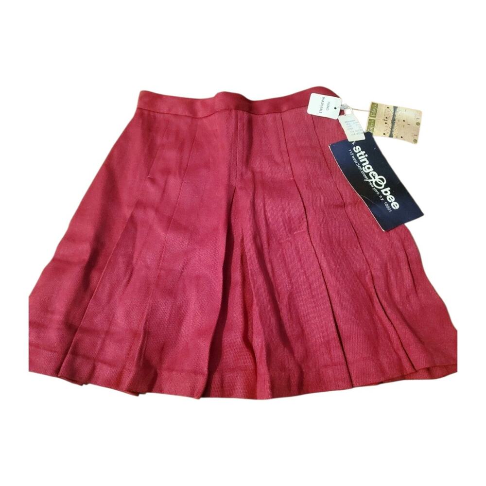 Vintage FOLEY'S Girls Sting Bee Pleated Skirt RETRO NOS Deadstock 70s Scooter